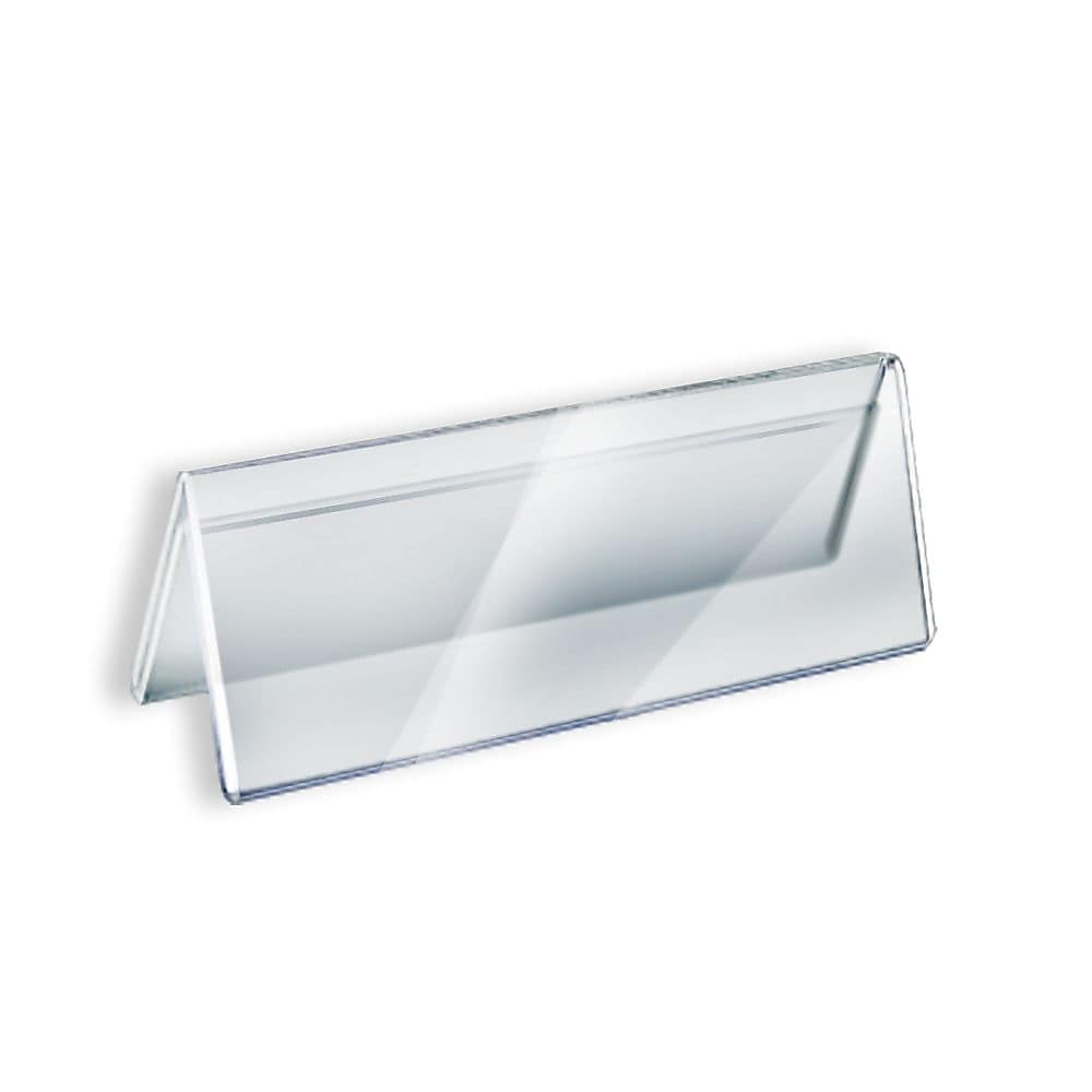 Azar Nameplate Holder, 8.5" x 3", Horizontal, Table Top, Clear, Acrylic, 10/Pack (192805)