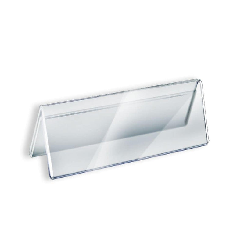 Azar Nameplate Holder, 8.5" x 3", Horizontal, Table Top, Clear, Acrylic, 10/Pack (192805)