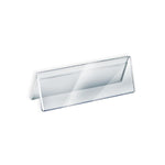 Azar Nameplate Holder, 11" x 3", Horizontal, Table Top, Clear, Acrylic, 10/Pack (192806)
