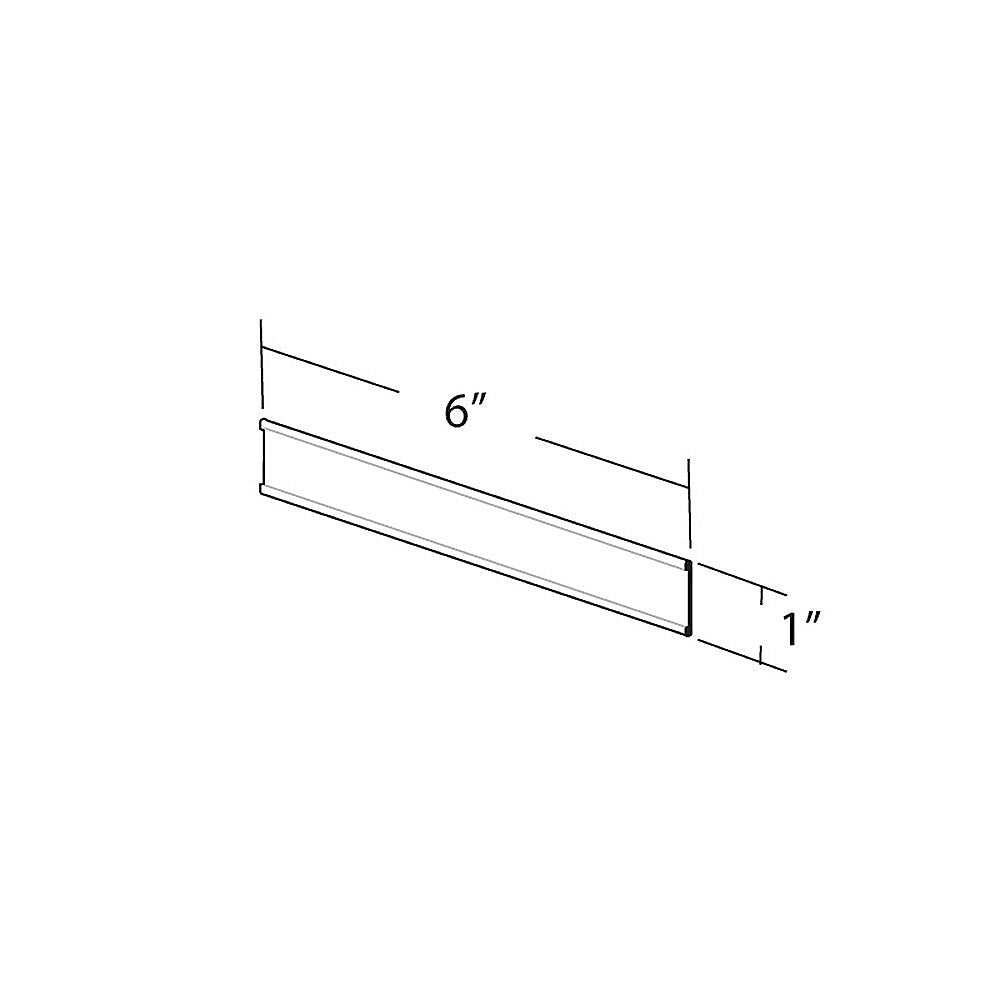 Azar Nameplate Holder, 6" x 1", Horizontal, Desktop/Wall, Clear, Plastic, 10/Pack (199601)
