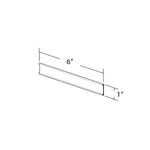 Azar Nameplate Holder, 6" x 1", Horizontal, Desktop/Wall, Clear, Plastic, 10/Pack (199601)