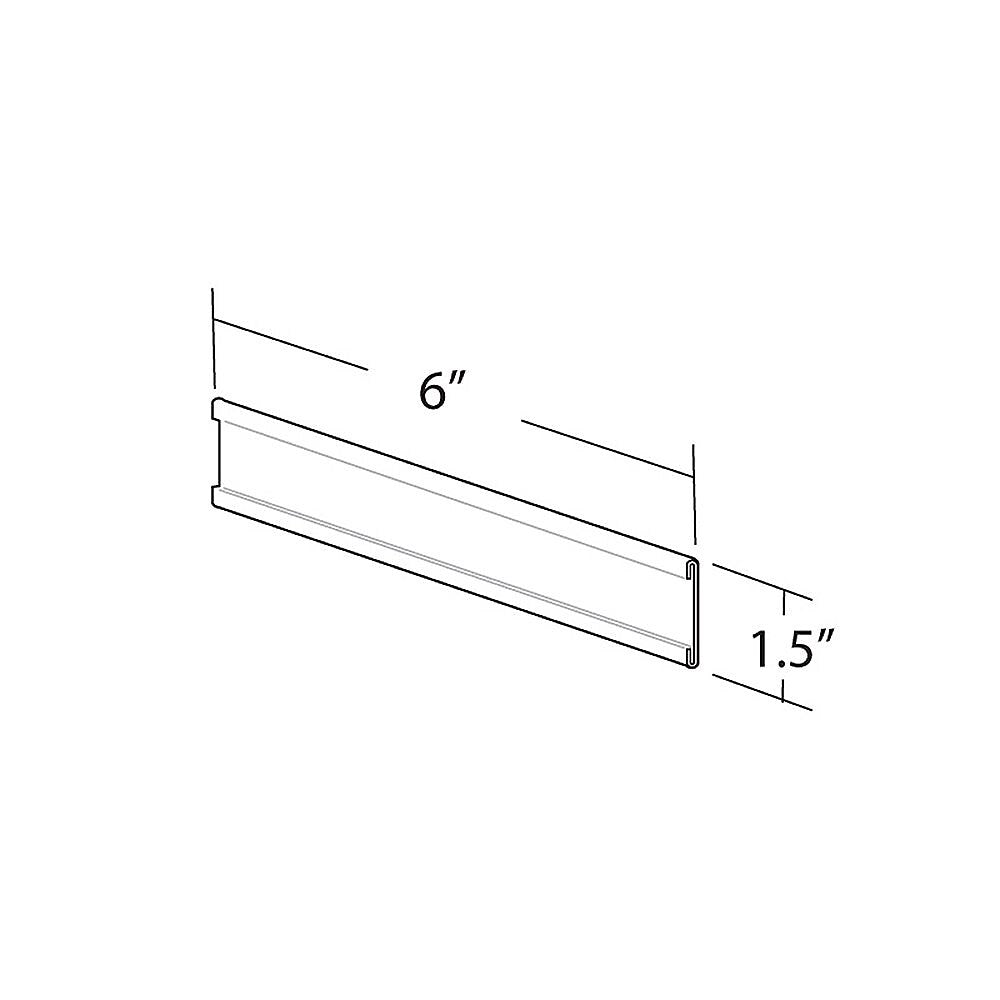 Azar Nameplate Holder, 6" x 1.5", Horizontal, Desktop/Wall, Clear, Plastic, 10/Pack (199604)