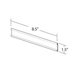 Azar Nameplate Holder, 8.5" x 1.5", Horizontal, Desktop/Wall, Clear, Plastic, 10/Pack (199605)