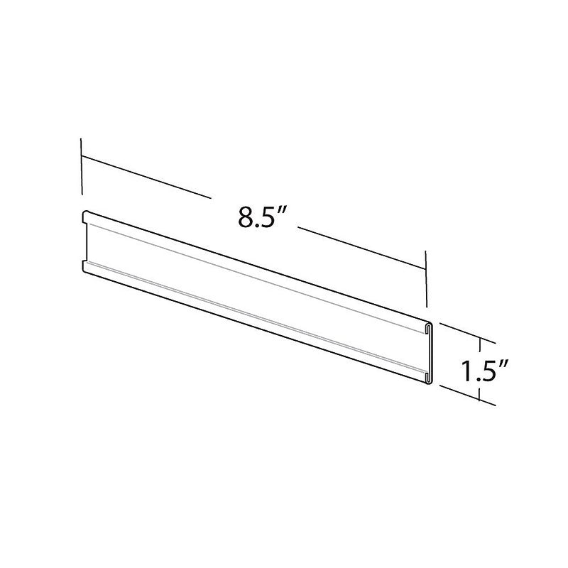 Azar Nameplate Holder, 8.5" x 1.5", Horizontal, Desktop/Wall, Clear, Plastic, 10/Pack (199605)