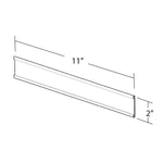 Azar Nameplate Holder, 11" x 2", Horizontal, Desktop/Wall, Clear, Plastic, 10/Pack (199609)