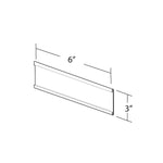Azar Nameplate Holder, 6" x 3", Horizontal, Desktop/Wall, Clear, Plastic, 10/Pack (199610)
