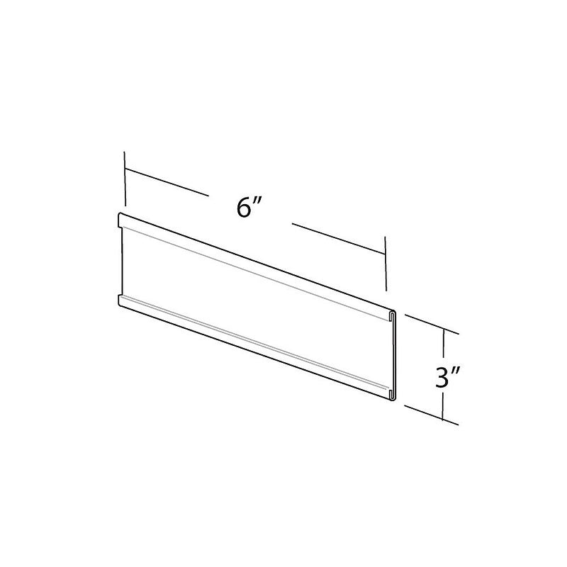 Azar Nameplate Holder, 6" x 3", Horizontal, Desktop/Wall, Clear, Plastic, 10/Pack (199610)