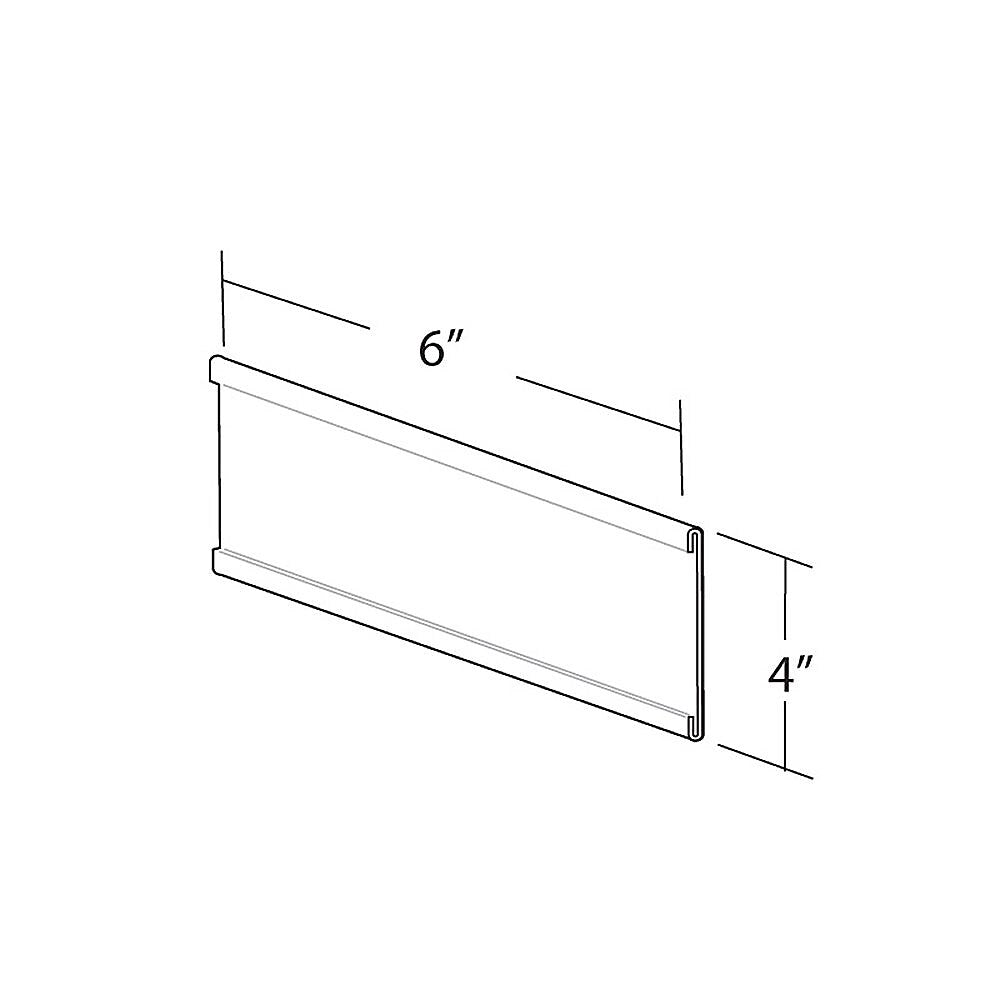 Azar Nameplate Holder, 6" x 4", Horizontal, Desktop/Wall, Clear, Plastic, 10/Pack (199613)