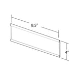 Azar Nameplate Holder, 8.5" x 4", Horizontal, Desktop/Wall, Clear, Plastic, 10/Pack (199614)