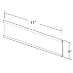 Azar Nameplate Holder, 11" x 4", Horizontal, Desktop/Wall, Clear, Plastic, 10/Pack (199615)