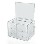 Azar Displays Suggestion Box with Pocket, 6" x 7.75", Clear Acrylic (206389)