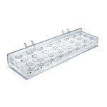 Azar 24 Compartment Mascara & Cosmetic Tray, Slatwall/Counter Top, Clear, 2/Pack (225535)