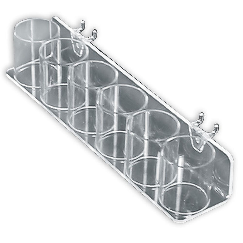 Azar® 6 Cup Display Tray For Pegboard/Slatwall, Clear, 2/Pk
