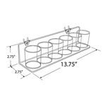 Azar® 6 Cup Display Tray For Pegboard/Slatwall, Clear, 2/Pk