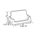 Azar Displays Card Holder, 3.625"W x 2"H, Clear, 10/Pack (252010)