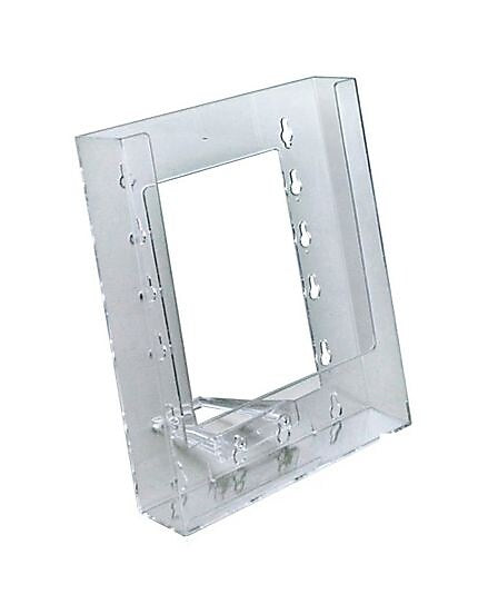Azar Brochure Holder, 6.25" x 7.875", Vertical, Table Top, Clear, Plastic, 10/Pack (252301)