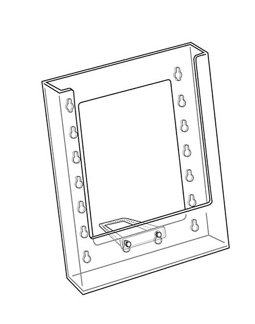 Azar Brochure Holder, 6.25" x 7.875", Vertical, Table Top, Clear, Plastic, 10/Pack (252301)