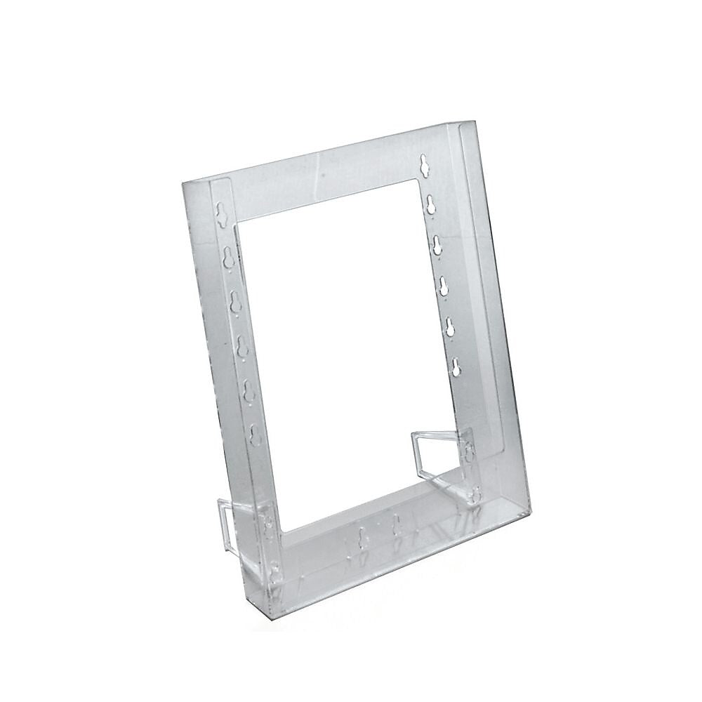 Azar Brochure Holder, 9" x 11.25", Vertical, Table Top, Clear, Plastic, 10/Pack (252302)