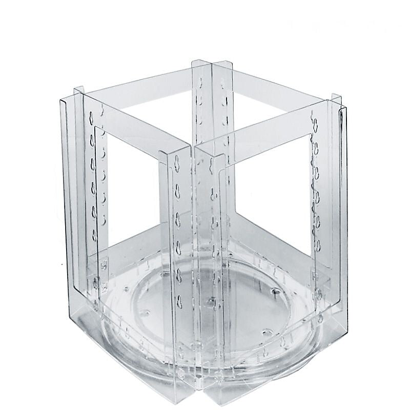 Azar Brochure Holder, 12.25" x 11.75", Vertical, Table Top, Clear, Plastic (252321)
