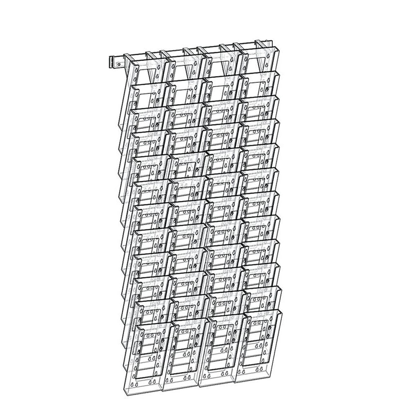 Azar Brochure Holder, 18" x 59.25", Vertical, Wall Mounted, Clear, Plastic (252327)
