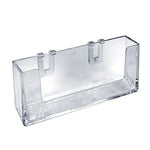 Azar Card Holder, 3.875" x 1.25", Horizontal, Wall Mounted, Clear, Plastic, 10/Pack (252365)