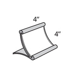 Azar Sign Holder, 4" x 4", Table Top, Gray, Metal (300885)