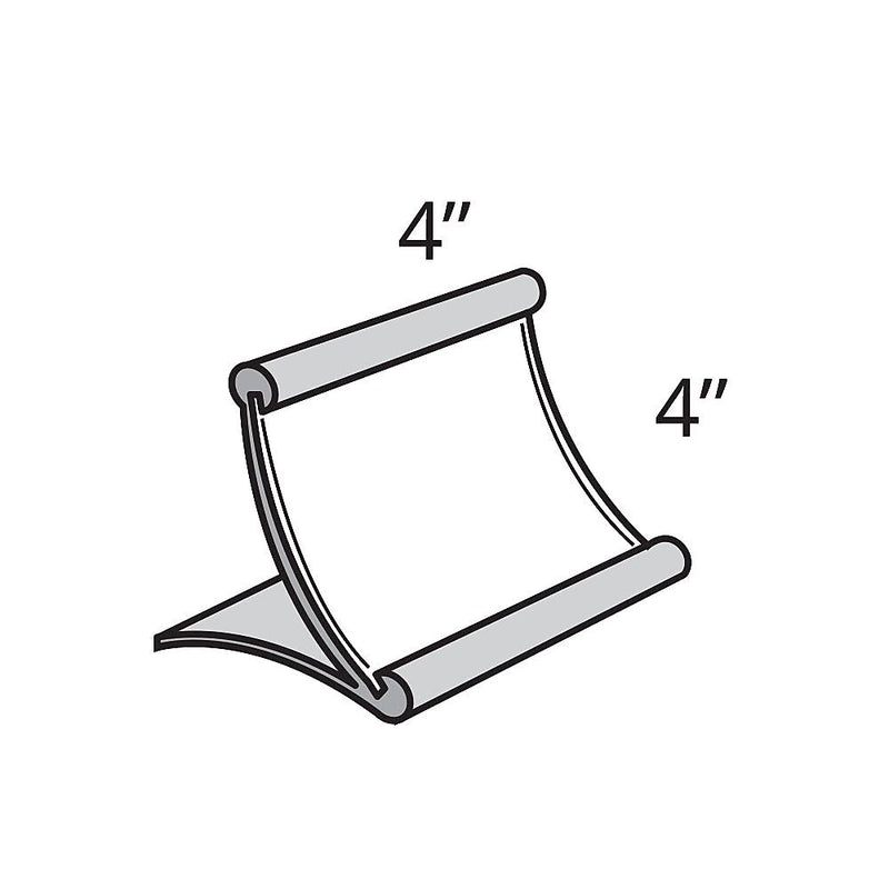 Azar Sign Holder, 4" x 4", Table Top, Gray, Metal (300885)