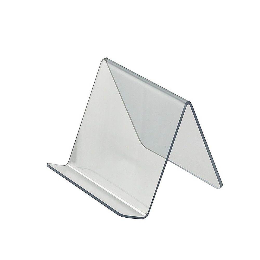 Azar Displays 5"W x 5"D x 4.125"H Easel Display. Front Lip: 1.25"H, 10-Pack (515420)