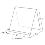 Azar Displays 9"W x 9.5"D x 10.5'H Easel Display. Front Lip: 1.75"H, 10-Pack (515450)
