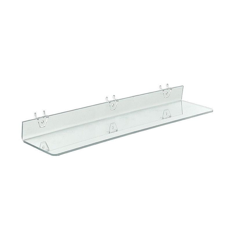Azar® 24" x 4" Acrylic Shelf For Pegboard/Slatwall, Clear, 4/Pk