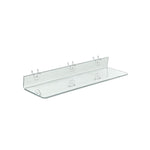 Azar® 20" x 4" Acrylic Shelf For Pegboard/Slatwall, Clear, 4/Pk