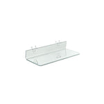 Azar® 13 1/2" x 4" Acrylic Shelf For Pegboard/Slatwall, Clear, 4/Pk