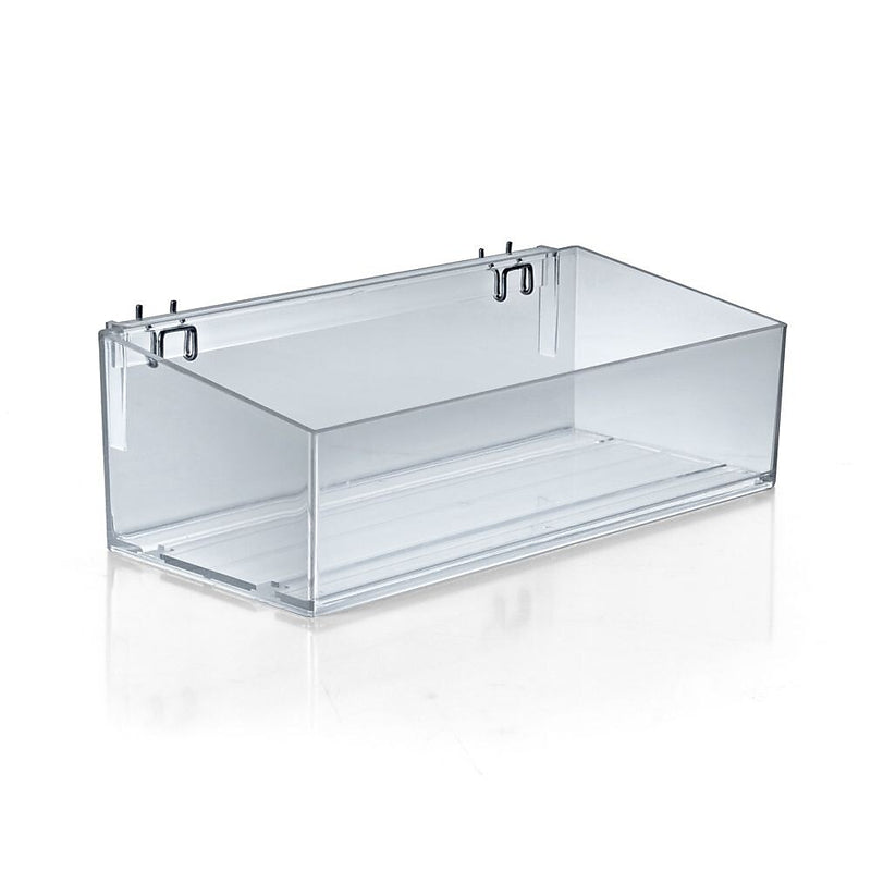 Azar Displays 4" x 16" Pegboard Bin, Clear (556116)