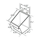 Azar Displays 6.88" x 5.35" Pegboard Bucket, Clear, 4/Pack(556127)