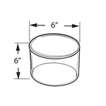 Azar Displays Clear Acrylic Cylinder Display, Plastic Round Container and Riser, 6"W x 6"H (556605)