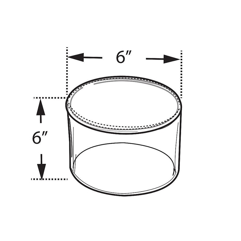 Azar Displays Clear Acrylic Cylinder Display, Plastic Round Container and Riser, 6"W x 6"H (556605)