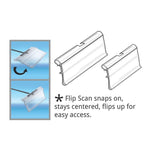 Azar Displays 3"W x 1.5"H Flip Scan Label Holder, 50-Pack (700843)