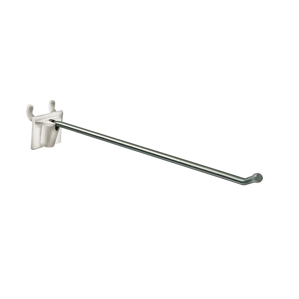 Azar Displays 2-Piece 10" Metal Wire Hook Plastic Attached Back: 0.187" Diameter, 50-Pack (701210)