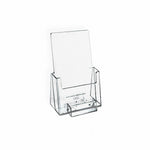 Azar Brochure Holder, 4.125" x 7.25", Vertical, Freestanding, Clear, Acrylic, 50/Pack (252922-50PK)
