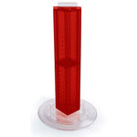 Azar 4"W 4-Sided Revolving Pegboard Counter Display, Red (700222-RED)