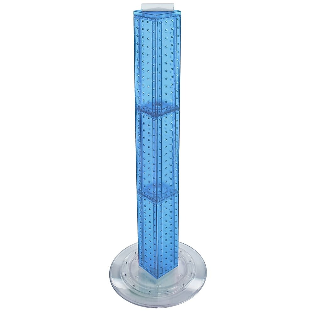 Azar 4"W 4-Sided Revolving Pegboard Counter Display, Blue (700223-BLU)