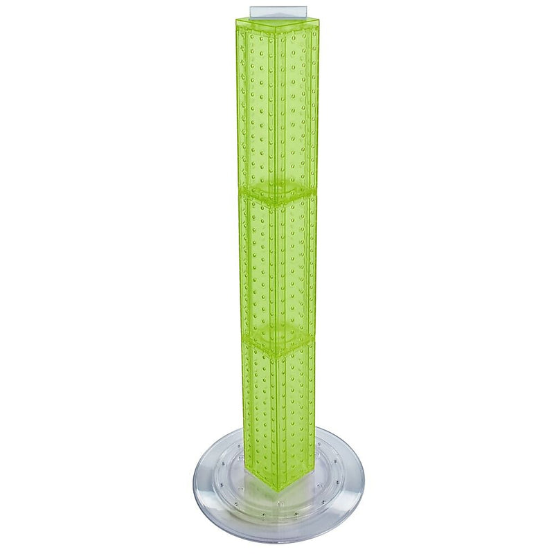 Azar 4"W 4-Sided Revolving Pegboard Counter Display, Green (700223-GRE)