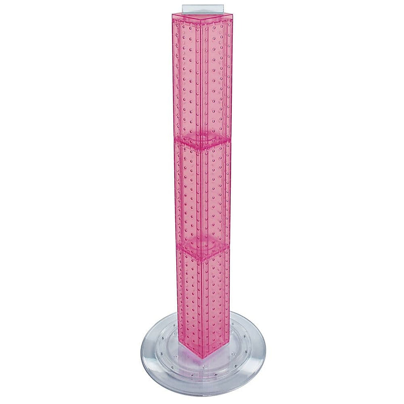 Azar 4"W 4-Sided Revolving Pegboard Counter Display, Pink (700223-PNK)