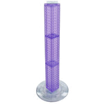 Azar® 36"(H) x 4"(W) x 4"(D) 4-Sided Revolving Pegboard Counter Display, Purple Translucent
