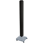 Azar® 60"(H) x 4"(W) x 4"(D) Standard Interlocking Pegboard Display Tower, Black