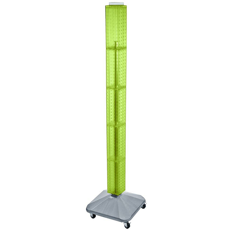 Azar® 60"(H) x 4"(W) x 4"(D) Standard Interlocking Pegboard Display Tower, Green