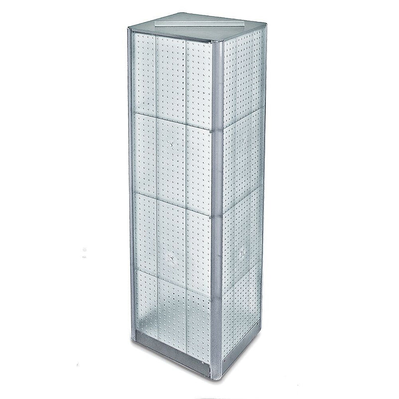 Azar 60" x 16" 4-Sided Pegboard Spinner Floor Display, Clear (700405-CLR)
