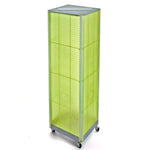 Azar 60" x 16" 4-Sided Pegboard Floor Display With Wheels, Green (700406-GRE)