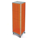 Azar 60" x 16" 4-Sided Pegboard Floor Display With Wheels, Orange (700406-ORG)