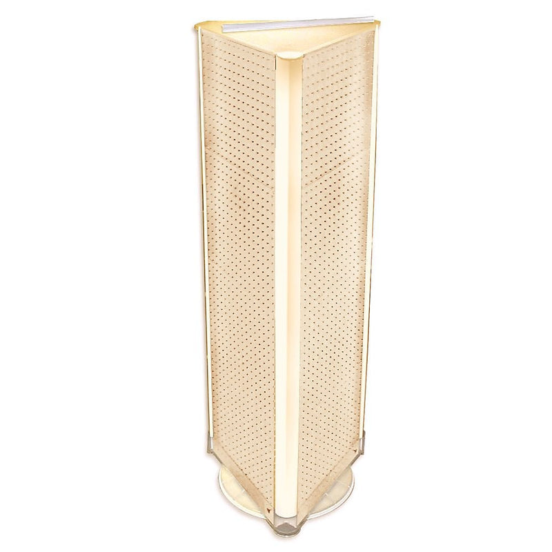 Azar® 60"(H) x 16"(W) 3-Sided Pegboard Floor Display, Almond